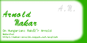 arnold makar business card